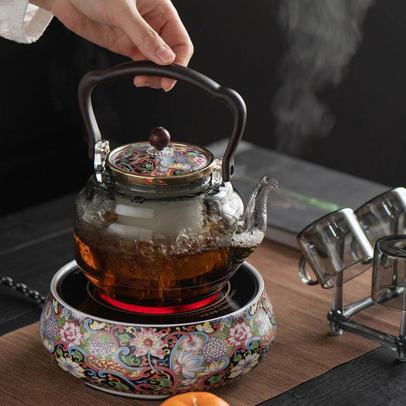 搪瓷电陶瓷炉炉周围玻璃茶壶茶具套家用冬季室内茶壶茶炉