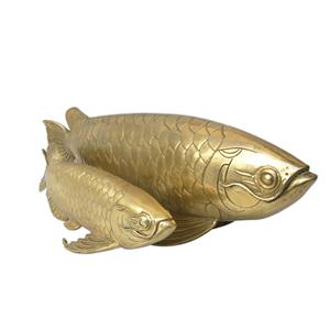 纯铜鱼商务工艺摆件年年有余金属工艺品铜器摆件