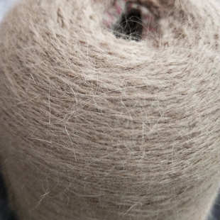 批发60%高比例兔毛 2/16支长毛水貂 毛线貂绒手编机织中粗线羊绒