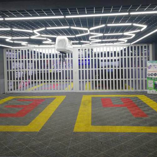 洗车店PVC折叠推拉门汽车美容房间防尘防水隔断商场店铺隐形百叶