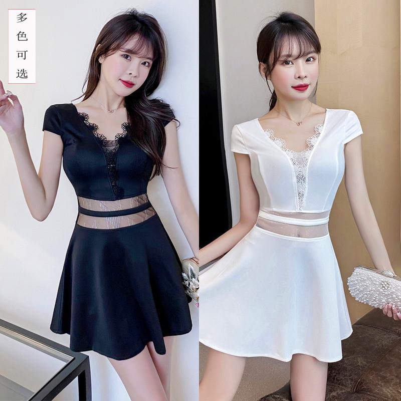 新款夜场公主服性感桑拿洗浴按摩技师工作服气质显瘦连衣裙夏