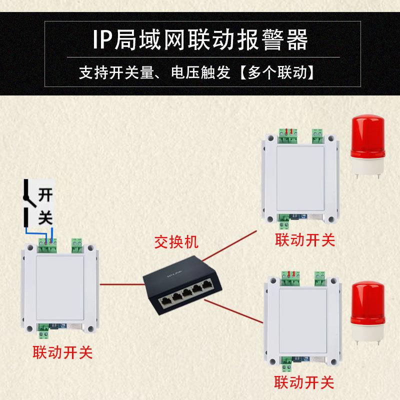 堡讯适用局域网有线一键报警网路乙太网内网控制器电脑软体联动警