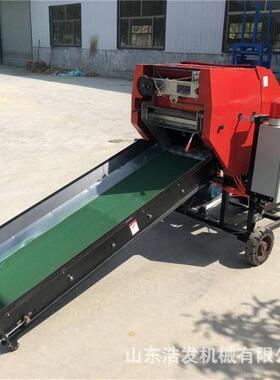 牧场麦草秸秆打储捆机存全牛羊MAM料粮草密封压块机自动青储打捆