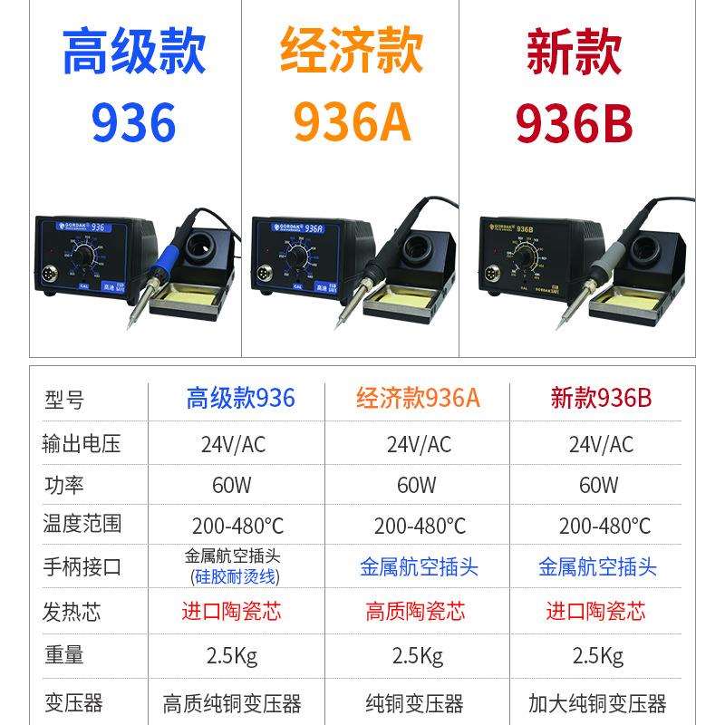 高迪936不易静电恒温焊台 936恒温电烙铁芯数显 品质保障