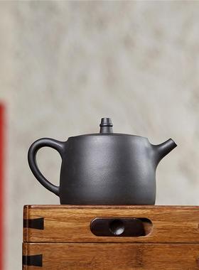 宜紫壶砂原兴手矿石黄竹叶汉铎家用工紫00916砂茶壶茶具