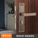 吸室内实木静音门锁门把手门中式 复古奢黄铜执手磁轻锁新卧室对开