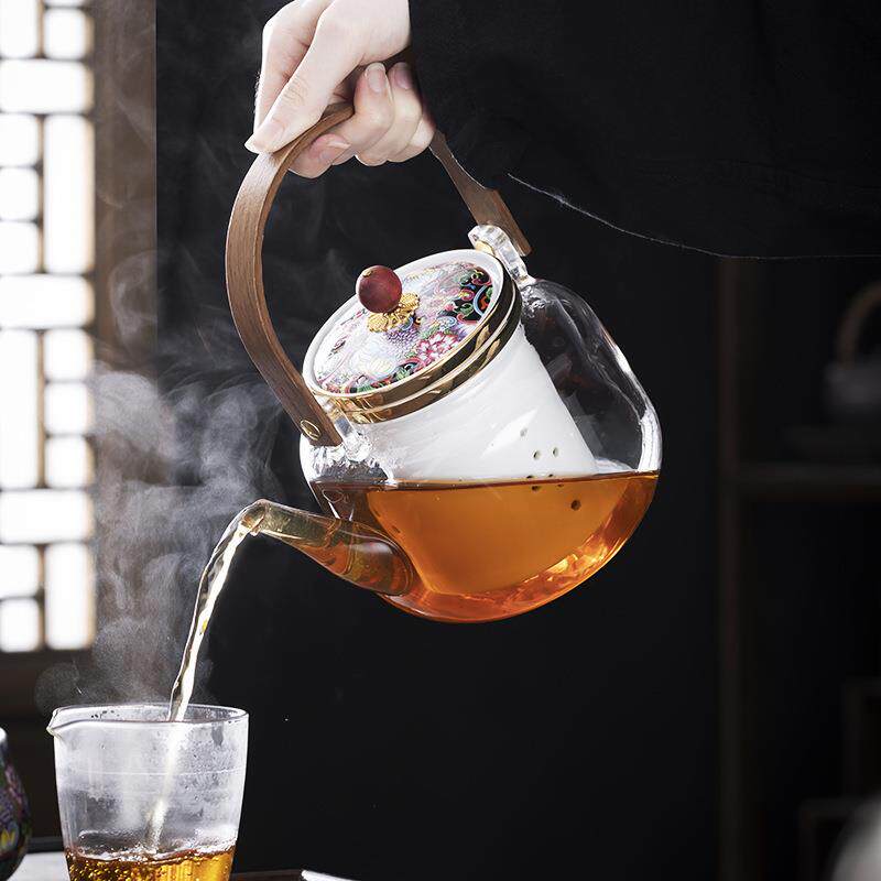 新款围炉煮茶壶电陶炉家用茶炉煮茶器小型中式国潮陶瓷养生烧水壶