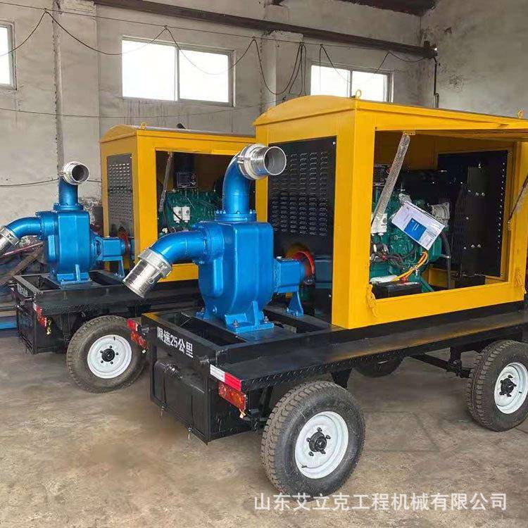 移动式水泵车自吸污水泵柴油发动强自吸抽水机防汛排涝泵车