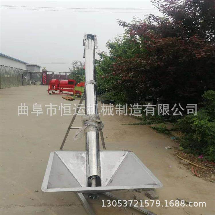 草料颗粒提升机倾斜螺旋上料输送机小型电动提升机