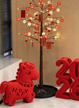 2026马年摆件立体新年装饰福字摆件高级感客厅店铺创意场景布置