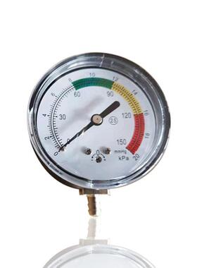 供应普通铁壳插管式微压膜盒压力表径向黑色喷塑立装YE-60 20KPA