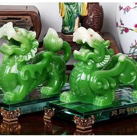 玄高档饰中式貔貅摆件家客厅SYV工艺品轻奢关酒柜水晶发财树装居