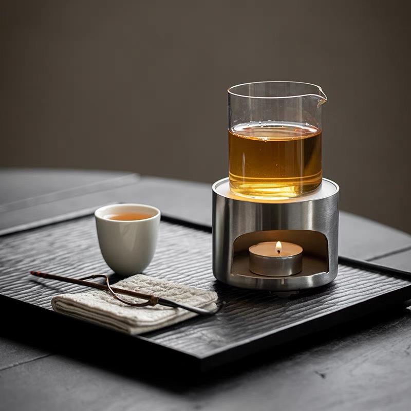 宜室茶话不锈钢温茶炉蜡烛保温底座烛台花茶炉暖茶炉茶具茶道配件