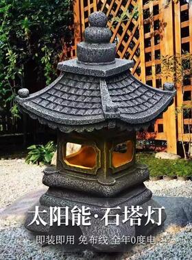 福建省产复古风格太阳能庭院宫灯 彷石加强太阳能摆件 户外加强太