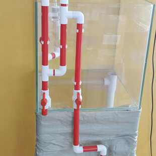 底滤水泵溪流一体式不鱼滤底打孔便配件过滤网滤改鱼缸底大型底滤