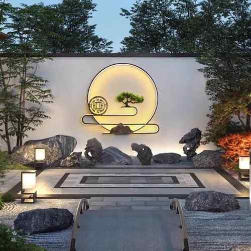 庭院灯户外防水壁灯别墅围墙装饰灯院子花园影壁墙凉亭灯禅意挂件