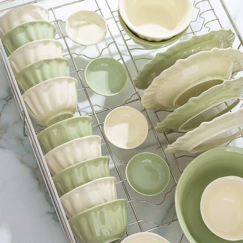 网红陶瓷碗家用吃饭饭碗泡面碗盘套装汤碗米饭碗高颜值ins设计感