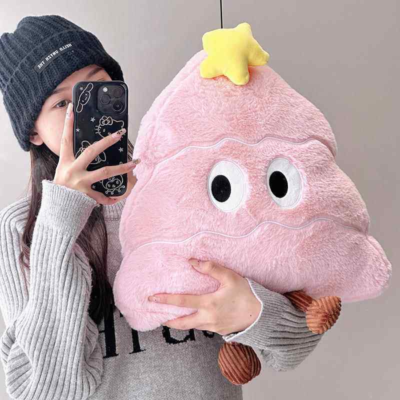 正品北欧圣诞节生大树抱枕发飘窗枕卧室床上靠学宿舍床头靠垫靠沙