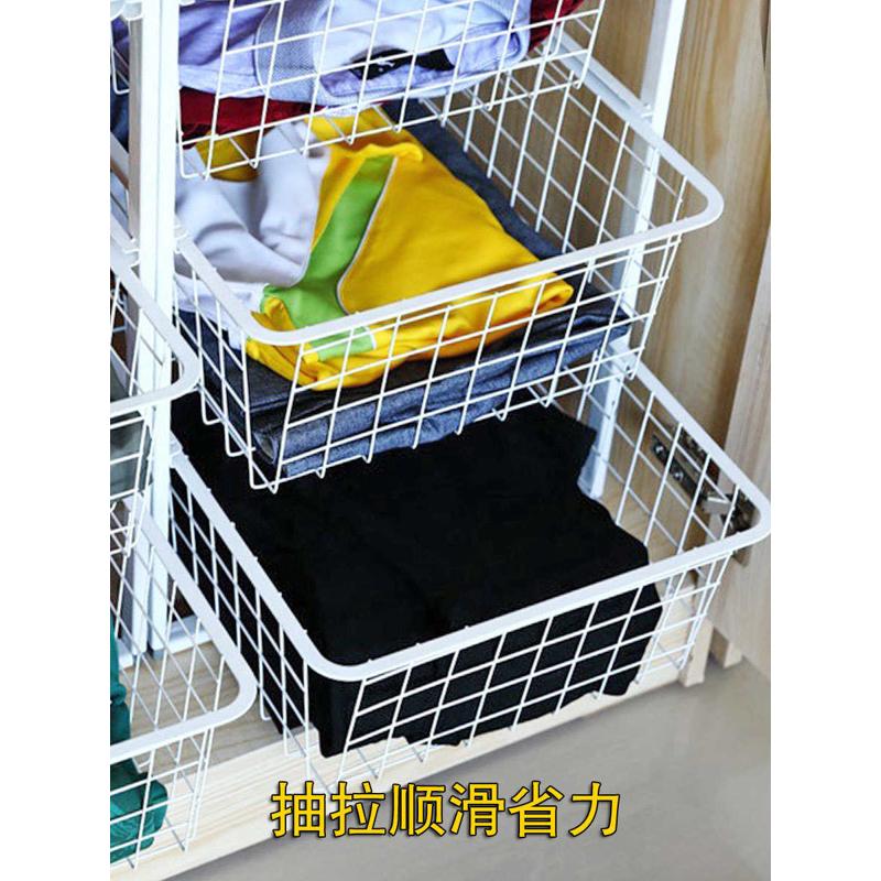 箱收纳衣服物拉衣柜批发收纳艺置抽屉式筐收纳篮框衣服柜内收纳铁