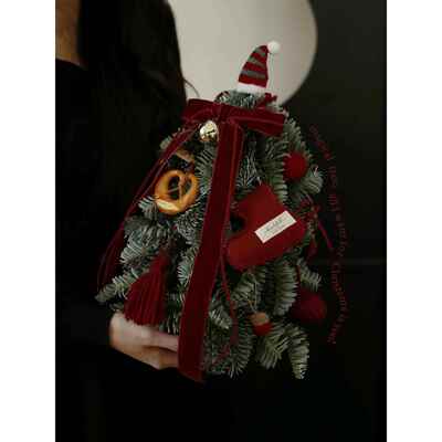 ladylike 圣诞树装饰品碱水结假树彷真树客厅摆件 圣诞节装饰礼物