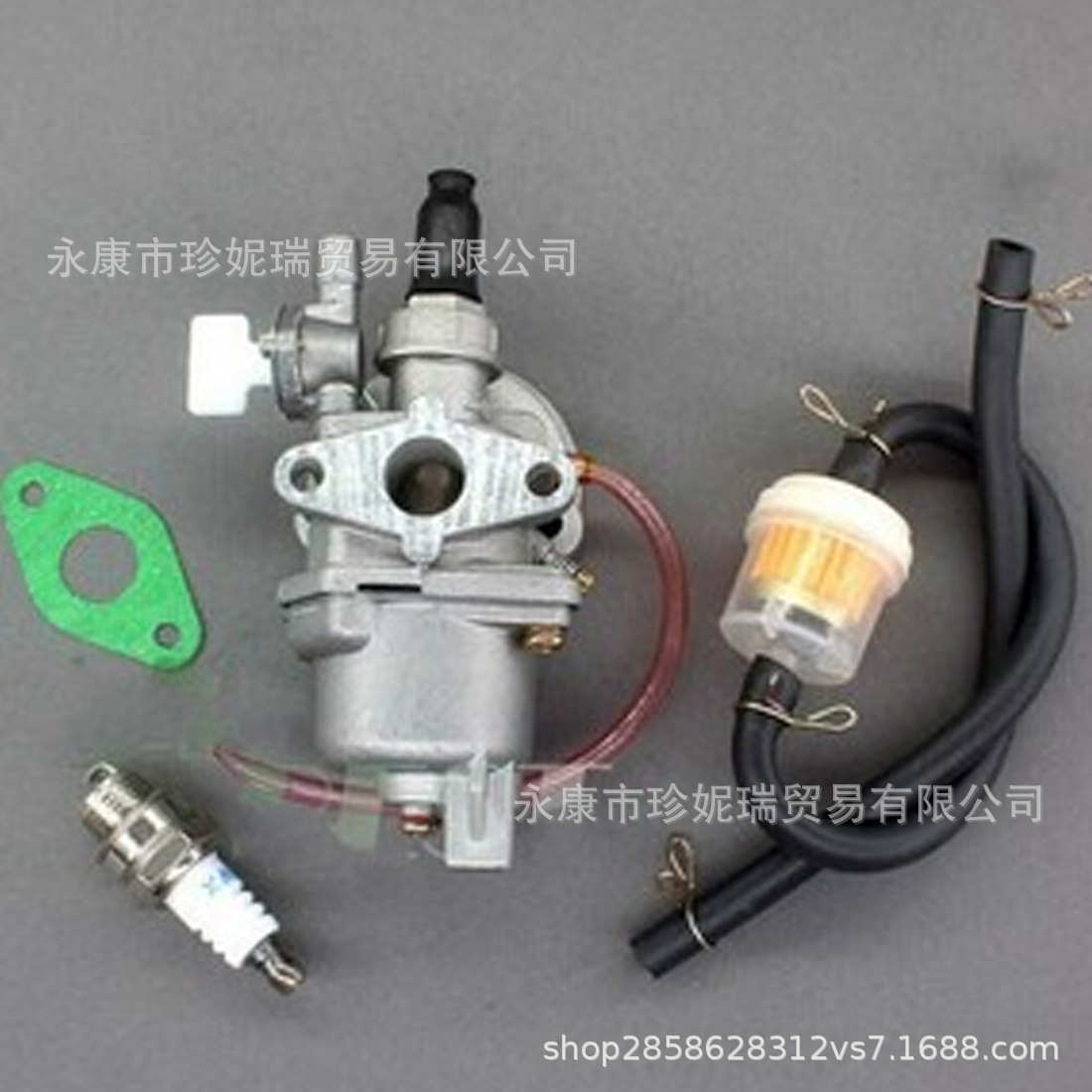 两冲程迷你小跑车越野摩托车配49cc化油器纸垫+L7T+油管卡环+油滤