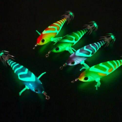 Squid Fishing Lures Luminous Jig Shrimp Prawn Lures