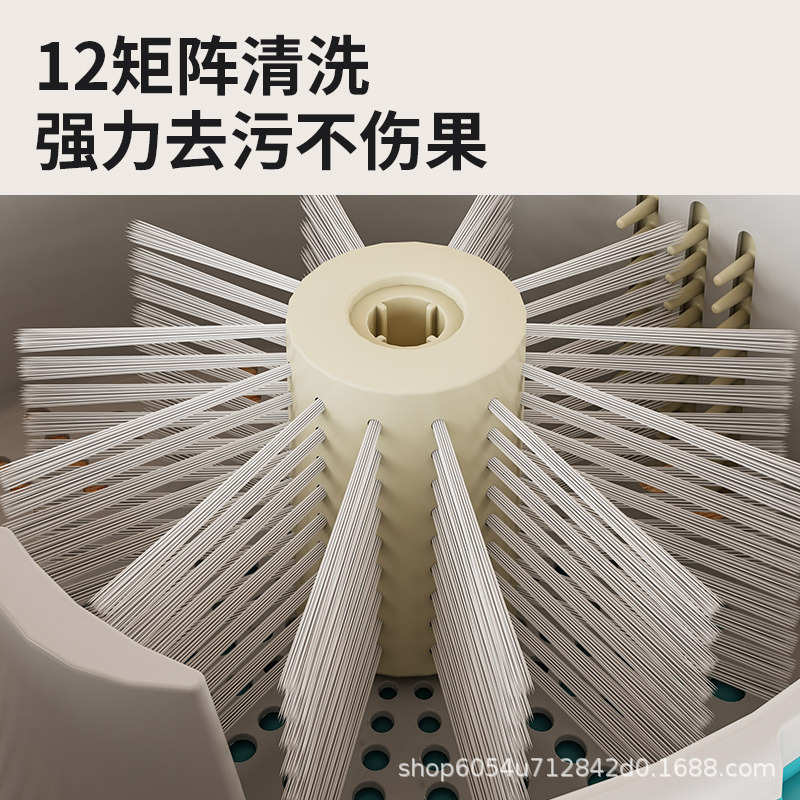 沙拉蔬菜脱水器家用沥水甩干机水果手动甩水篮厨房工具洗菜盆