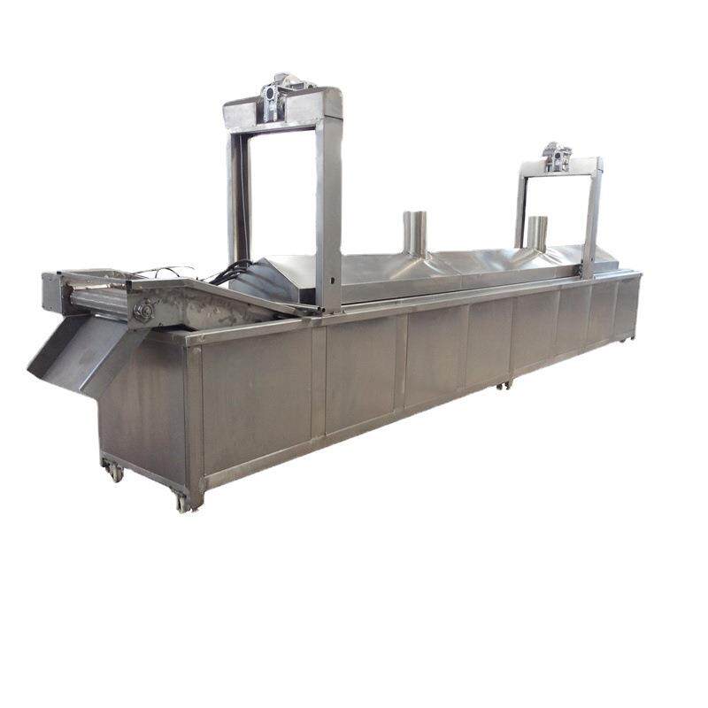 全自动煎饼果子脆片油炸机器山东薄脆油炸成套设备连续式油炸线