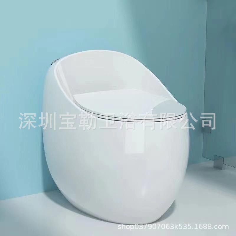 创意蛋形马桶虹吸式坐便器卫生间防堵防臭小户型坐便器地排墙排