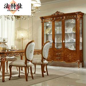 欧式实木餐雕花桌椅长组合方形新桌古典复古奢OEL华小户型餐家用