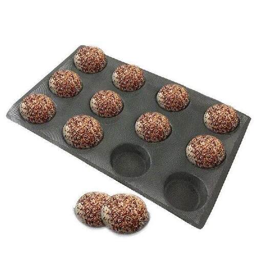 Goldbaking Silicone Bun Bread Forms Non Stick Baking Sheets