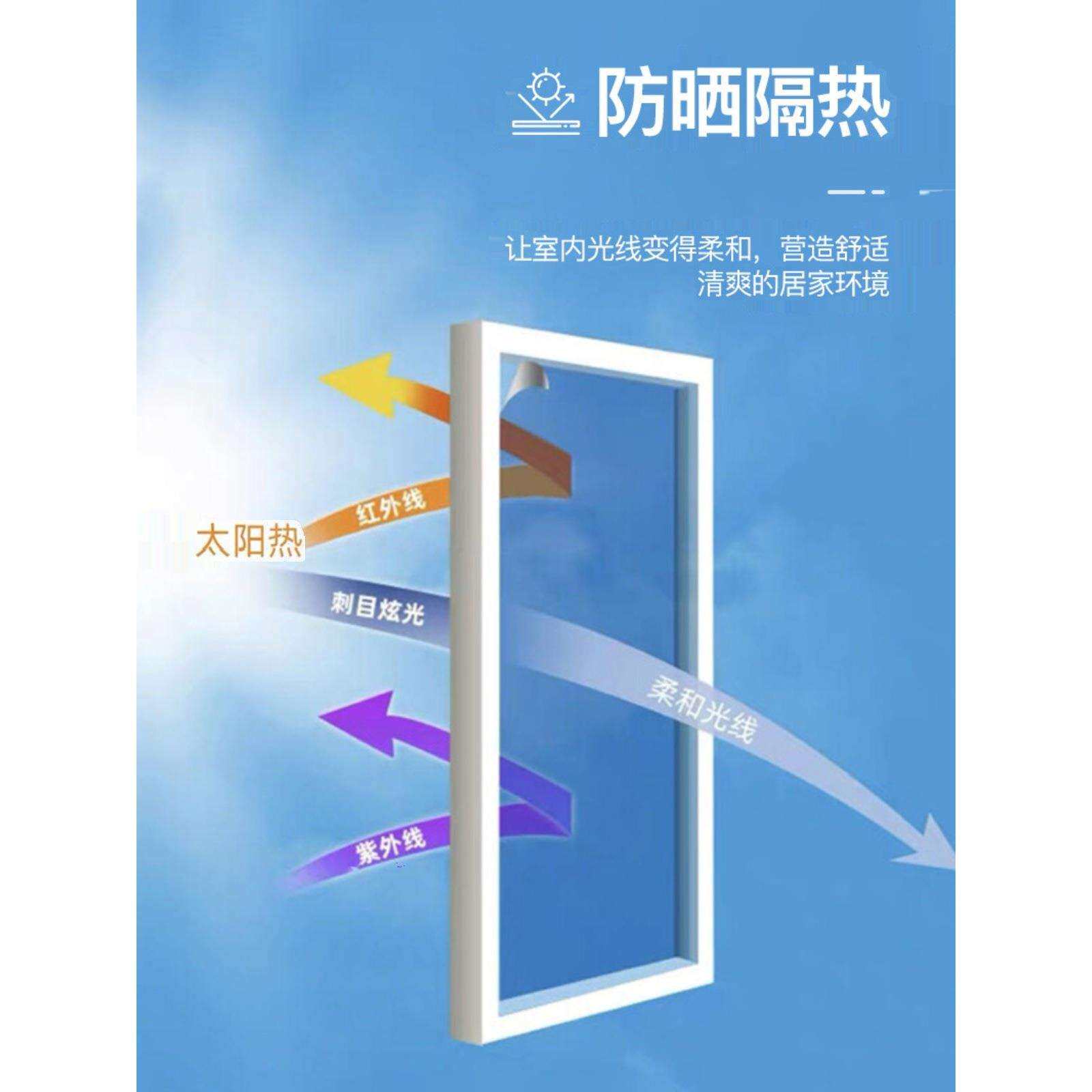 建筑玻璃隔热膜单向透视防窥膜贴纸阳光房阳台窗户防晒遮阳膜家用
