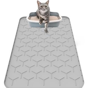 猫砂垫地板防水硅胶宠物餐垫Cat mat猫砂盆防滑防溅猫砂垫 litter
