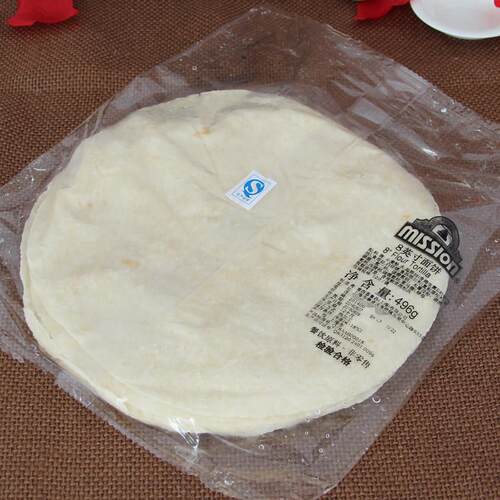 Tortilla麦西恩8寸6寸10寸12寸面饼 薄饼皮墨西哥鸡肉卷12张496g