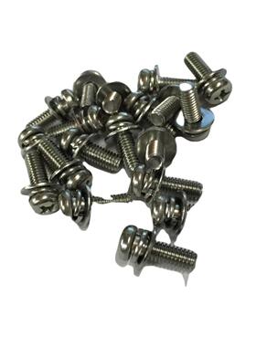 M4列不系螺锈钢743304十字小盘头三组合螺钉,GB9047.8组合螺丝,小