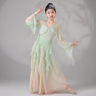 正品 练 儿风童古舞表演风纱衣飘逸超仙演出服古典舞蹈民族艺考套装