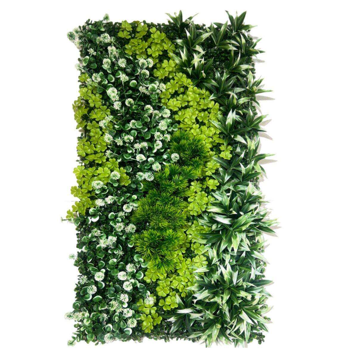 跨境50*100cm仿真植物墙绿植墙草坪仿真花波丝叶绿墙