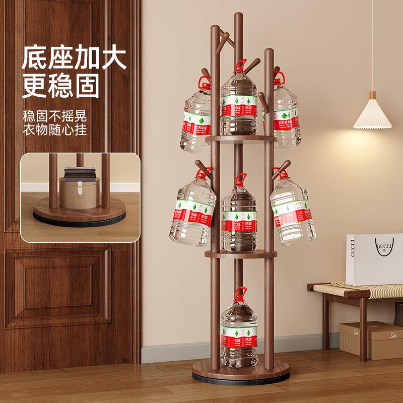 实木旋转架落地式衣衣挂X3-1架用卧室可移动衣帽架立式不占地置物