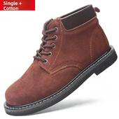 劳保鞋 透气防臭耐磨耐高温 男钢包头防砸防刺穿牛皮工作工地安全鞋