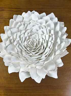 ABHOUSE美式法出复古简奢陶瓷立体花朵玄墙IBI口式饰组合壁挂背景