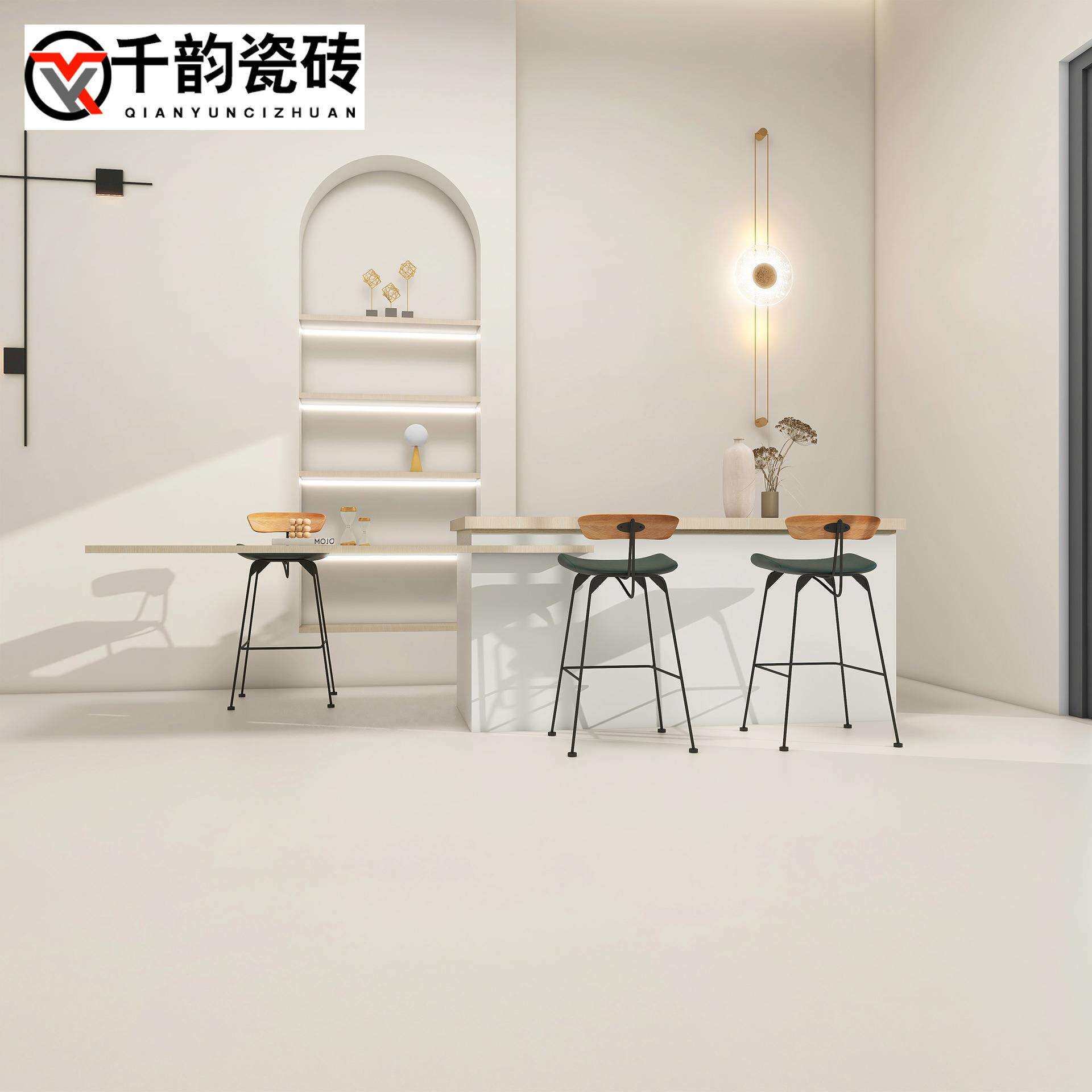 网红瓷砖奶油风纯色柔光砖大板岩板瓷砖900x1800哑光防滑耐磨地砖