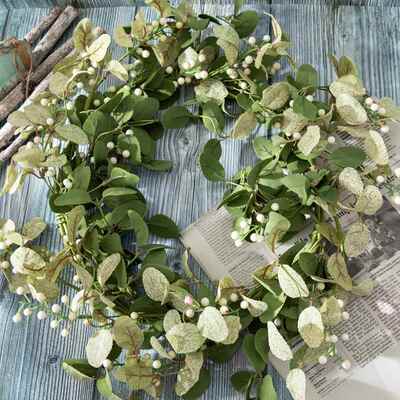 玫瑰花墙花环叶环草环仿真花厂家家居装饰婚庆手捧花假花MW61888