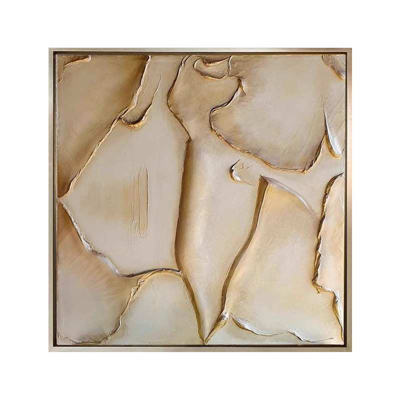 肌理奢轻客厅沙发简约感装饰画后挂画高级油画餐厅纯现代手绘抽象