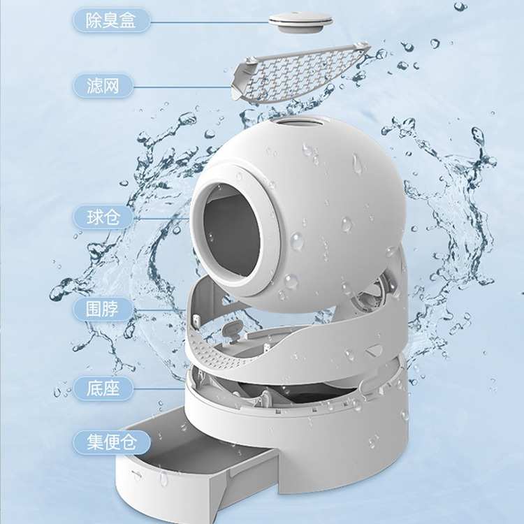 现货直发猫咪用品半自动封闭智能猫砂盆自动猫砂盆