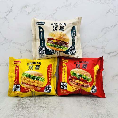 即食汉堡学面面包牛肉猪肉鸡 肉风味健康生儿童营养早餐懒人速食