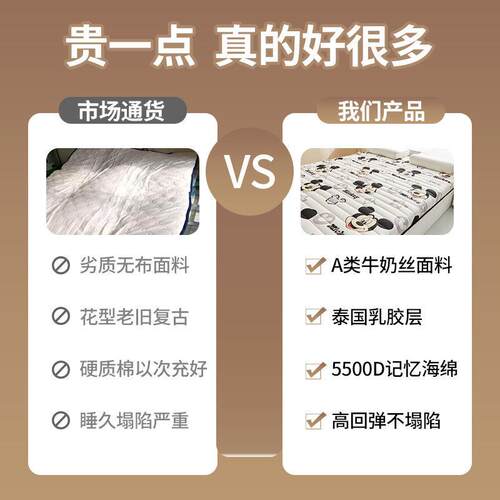 乳胶床垫遮盖物软垫家用学生宿舍单人床褥榻米海绵垫子180x200