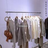 服装 店不锈钢吊架挂婚纱钢丝绳吊杆橱窗可调节挂衣杆 店展示架女装