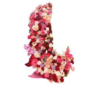 婚房瀑布楼梯花假花婚礼仿真花婚庆用花结婚楼梯扶手装饰布置花艺