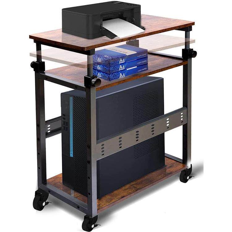 爆款移动CPU支架带可锁定轮子简易3层电脑主机落地支架