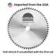 美国进口铝合金专用锯片120齿铝型材专用圆锯片10寸14寸255 355